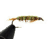 Free Living Caddis Larva - tumman vihreä